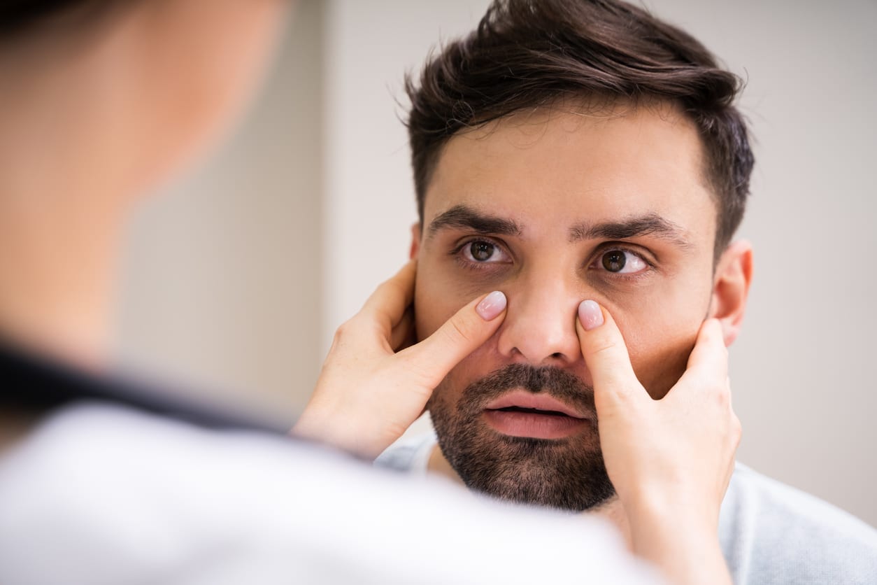 Man has sinuses examined